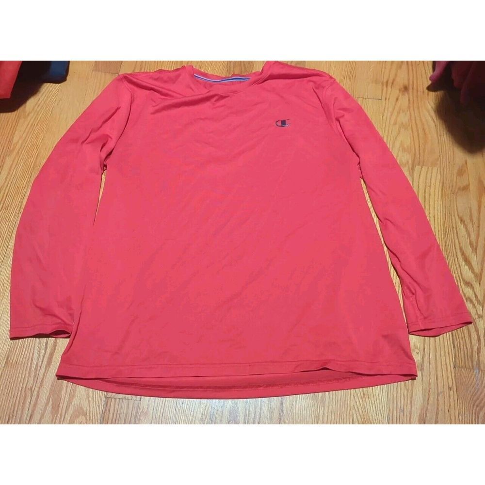Champion Drifit Red Long Sleeve Men's XL